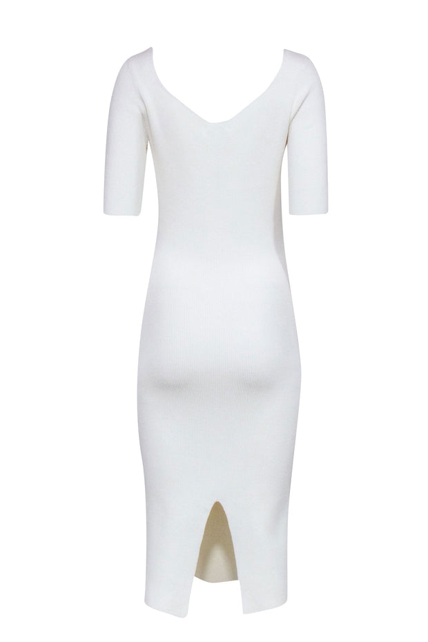 Current Boutique-Reiss - Cream Sweetheart Midi Dress Sz M