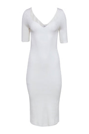 Current Boutique-Reiss - Cream Sweetheart Midi Dress Sz M