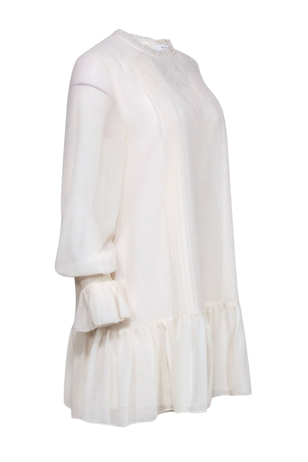 Current Boutique-Reiss - Ivory "Esme" Long Sleeve Shift Mini Dress Sz 8