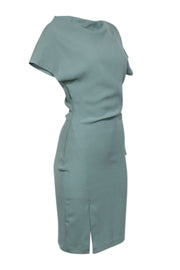 Current Boutique-Reiss - Sage Green Drawstring Sheath Dress Sz 2