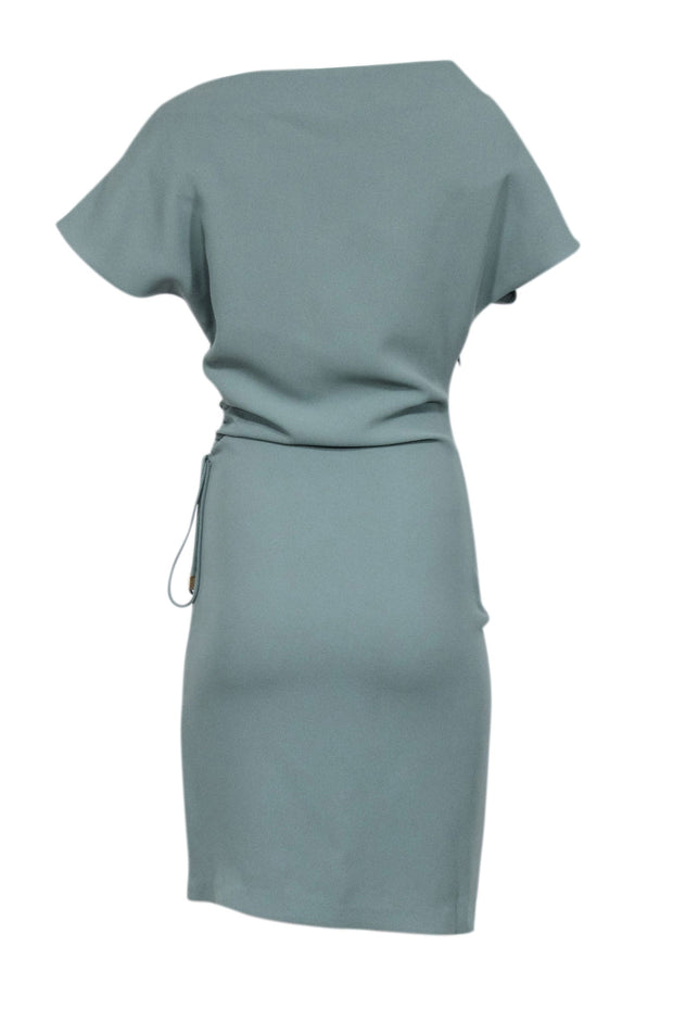 Current Boutique-Reiss - Sage Green Drawstring Sheath Dress Sz 2