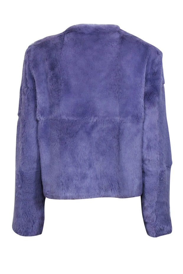 Current Boutique-Revue - Purple Rabbit Fur Jacket Sz 12