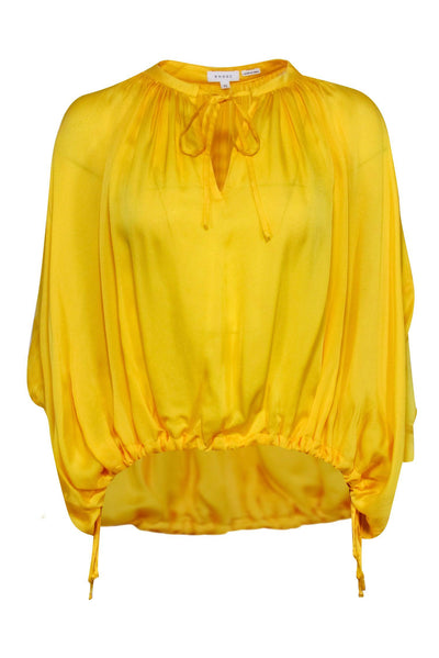 Current Boutique-Rhode - Bright Yellow V-Neckline Blouse Sz XS