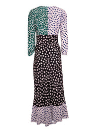 Current Boutique-Rixo - White, Blue, Green, & Black Spotted Print Dress Sz XS