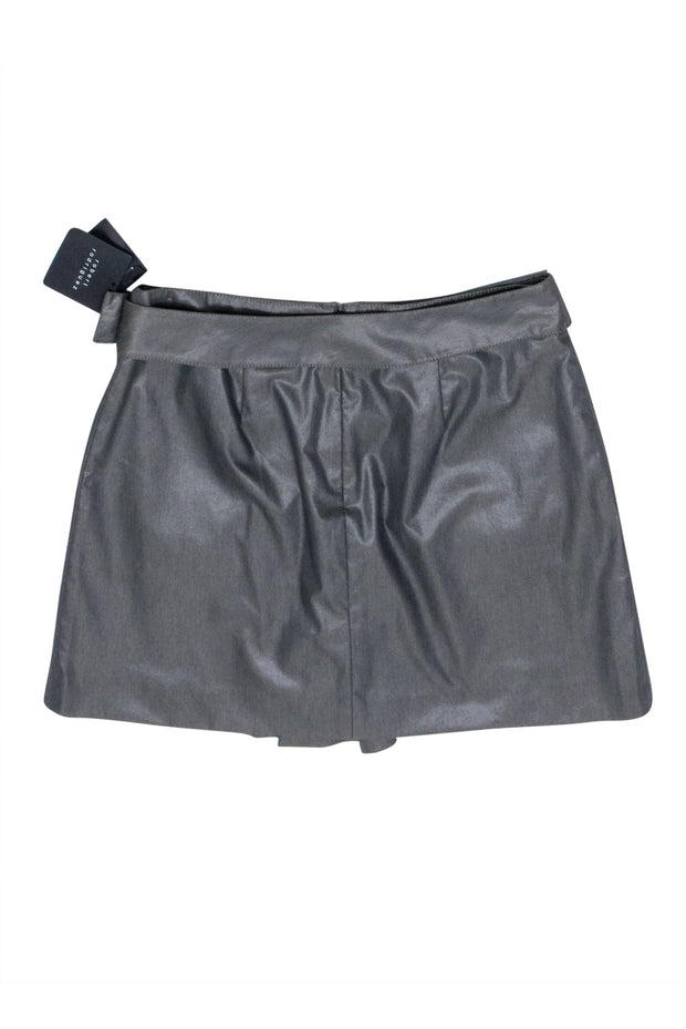 Current Boutique-Robert Rodriguez - Grey Belted Mini Skirt Sz 6