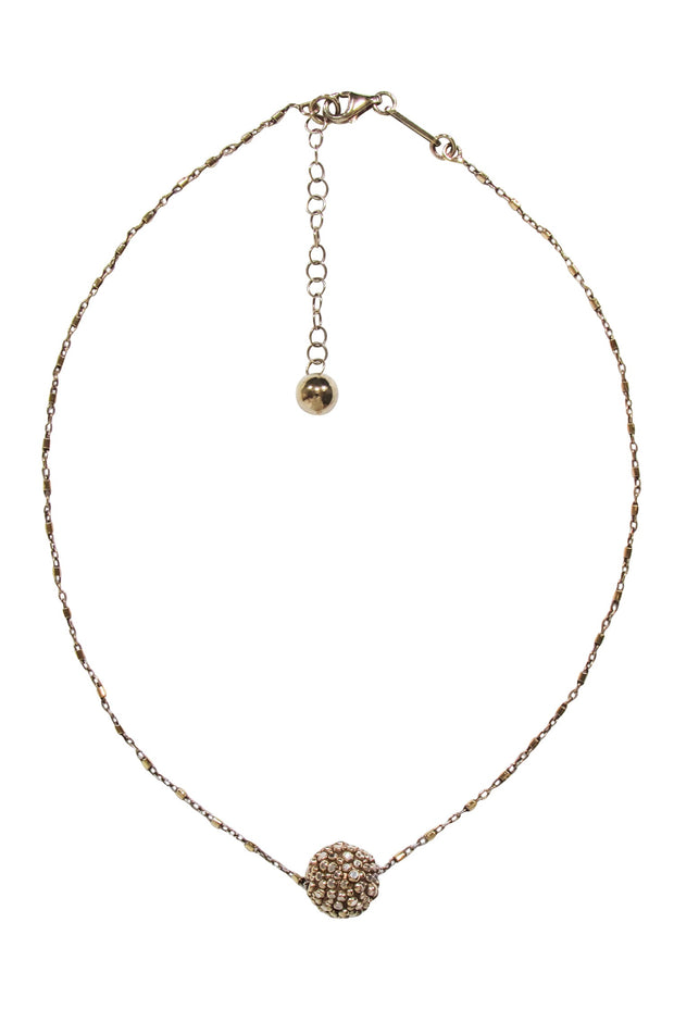 Current Boutique-Roberto Coin - Gold Colored Sterling Silver Ball Pendant Necklace