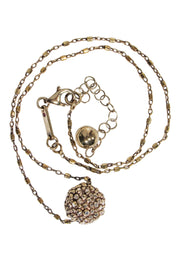 Current Boutique-Roberto Coin - Gold Colored Sterling Silver Ball Pendant Necklace