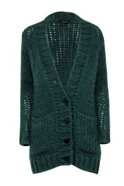 Current Boutique-Roberto Collina - Green Knit Button Front Cardigan Sz S