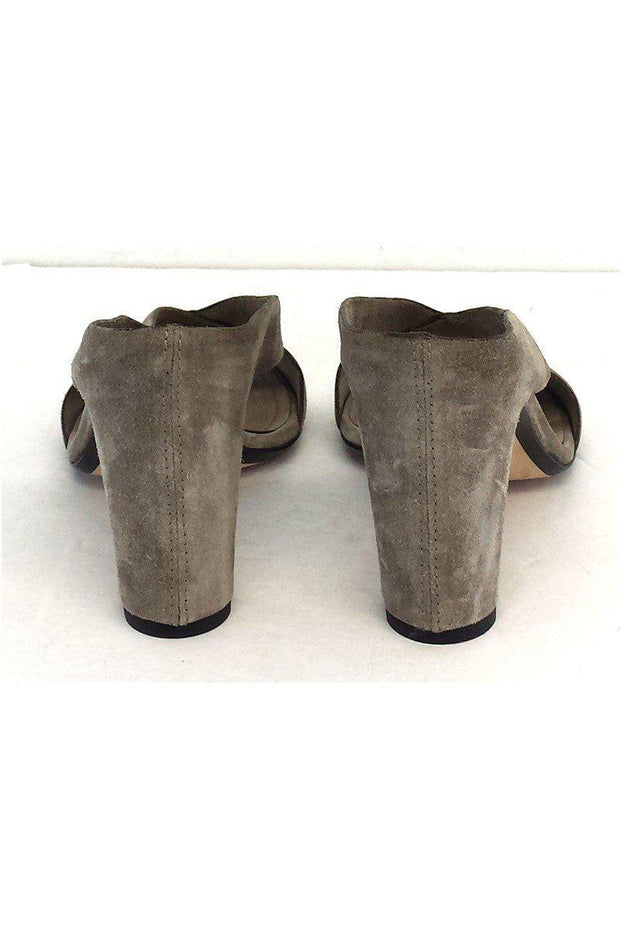 Current Boutique-Roberto Del Carlo - Taupe Suede Slip On Mules Sz 8