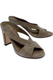 Current Boutique-Roberto Del Carlo - Taupe Suede Slip On Mules Sz 8