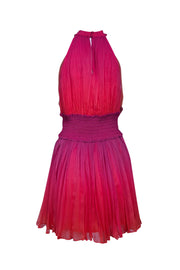 Current Boutique-Rococo Sand - Pink & Orange Ombre Pleated Mini Dress Sz M