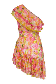 Current Boutique-Rococo Sand - Yellow Floral One Shoulder Dress Sz XS