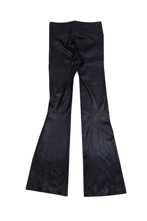 Current Boutique-SPRWMN - Black Flared Leather Pants Sz M