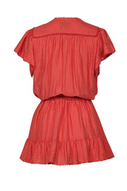 Current Boutique-Sabina Musayev - Coral Pink Drawstring Waist Dress Sz XS