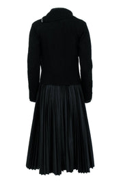 Current Boutique-Sacai - Black Pleated Maxi Dress w/ Detachable Hoodie Sz 2