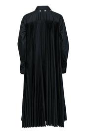 Current Boutique-Sacai - Black Pleated Maxi Dress w/ Detachable Hoodie Sz 2