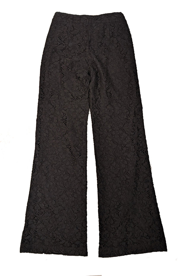 Current Boutique-Sachin & Babi - Black Floral Lace Dress Pants Sz 6