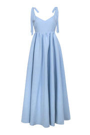 Current Boutique-Sachin & Babi - Light Blue Tie-Strap A-Line Floor Length Dress Sz 4