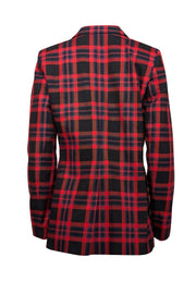 Current Boutique-Saint + Sofia - Red, Black, & Navy Plaid Blazer Sz 8