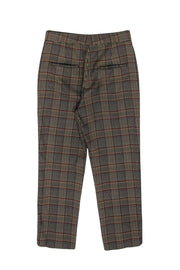 Current Boutique-Sandro - Brown, Beige, Blue & Terracotta Plaid Trousers Sz 4