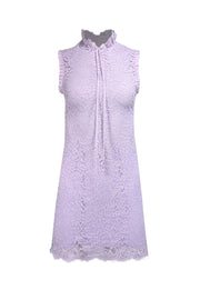 Current Boutique-Sandro - Lilac Lace High Neck Mini Dress Sz 4