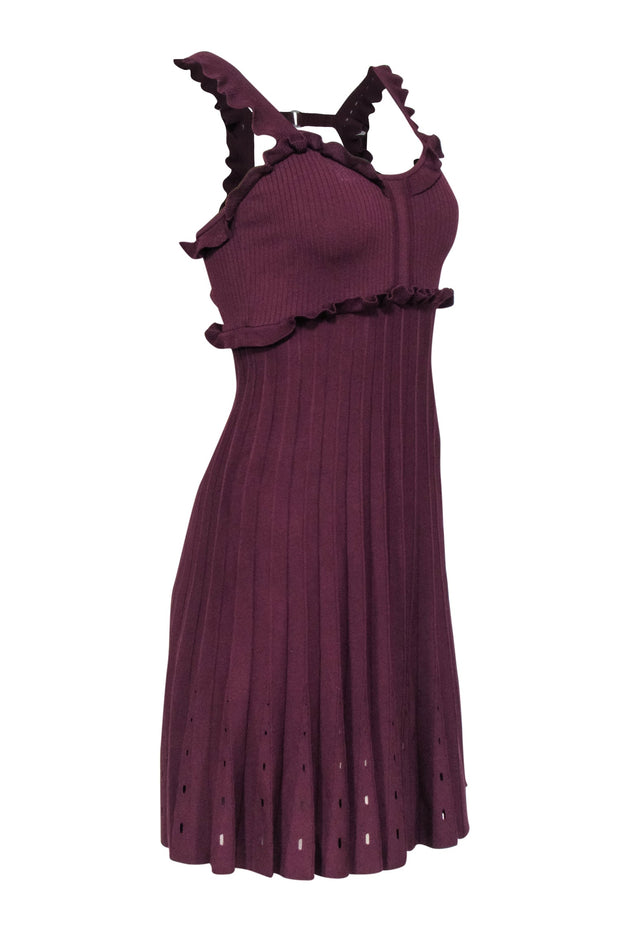 Current Boutique-Sandro - Maroon Knit Sleeveless Dress Sz 4