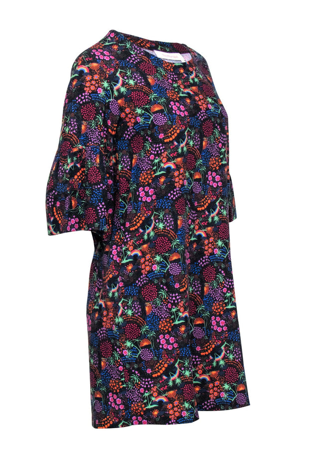 Current Boutique-See by Chloe - Black & Multi Color Floral Print Sz 6