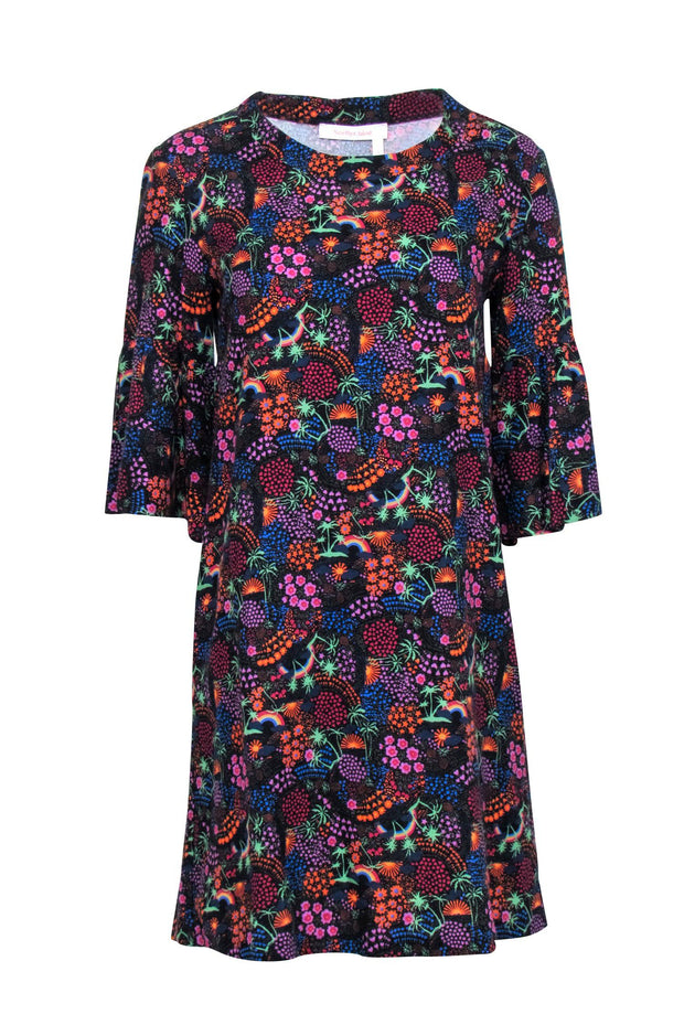 Current Boutique-See by Chloe - Black & Multi Color Floral Print Sz 6