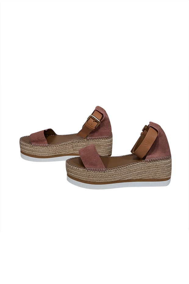 Current Boutique-See by Chloe - Pink Suede Espadrille Sandals Sz 10