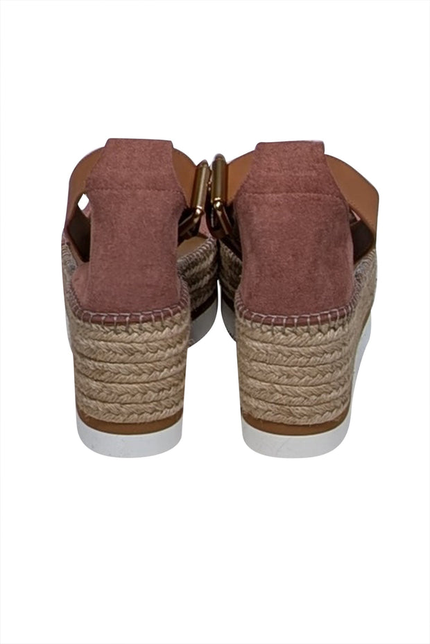 Current Boutique-See by Chloe - Pink Suede Espadrille Sandals Sz 10