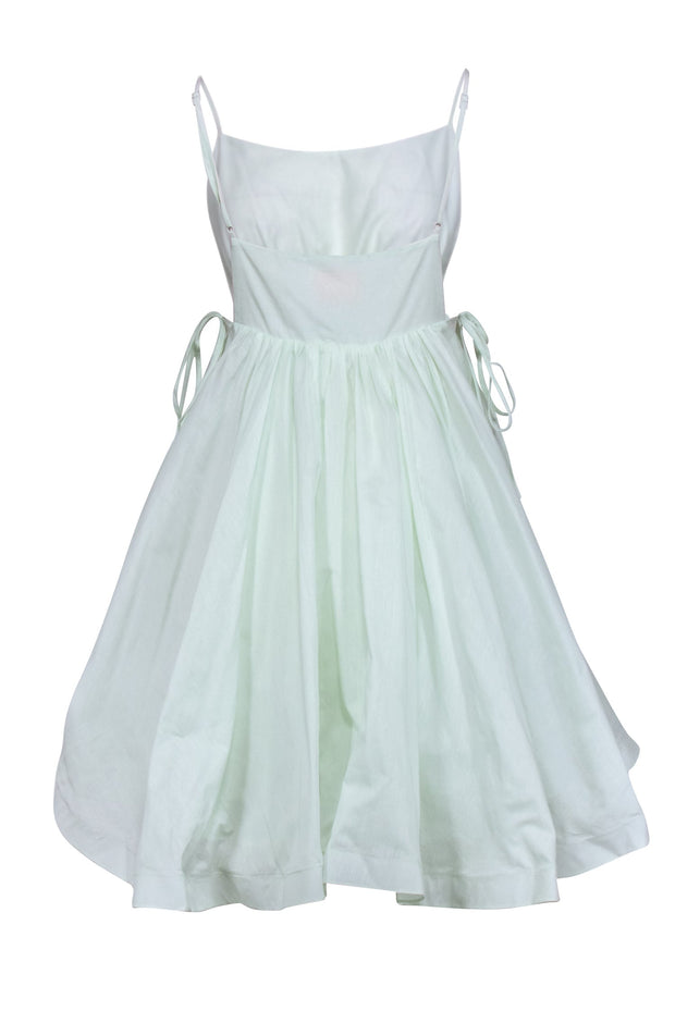 Current Boutique-Selkie - Pastel Green Silk & Cotton Empire Dress Sz S