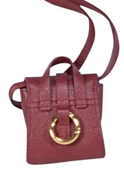 Current Boutique-Senreve - Wine Red Italian Pebbled Leather "Milli Maestra" Crossbody Mini Bag