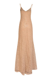 Current Boutique-Sho by Tadashi Shoji - Cream Sequin Embroidered Lace Sleeveless Formal Dress Sz 6