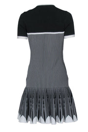 Current Boutique-Shoshanna - Black & White Stripe Short Sleeve Dress Sz S