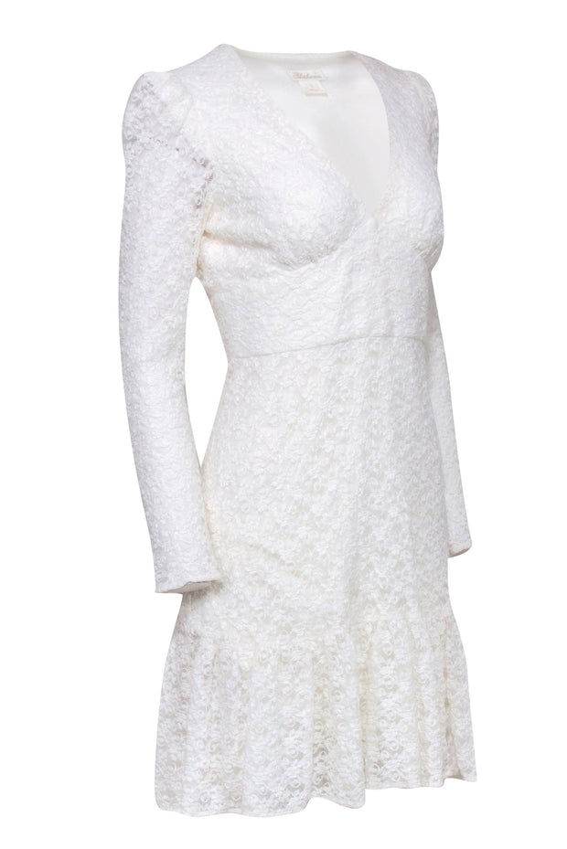 Current Boutique-Shoshanna - Ivory Lace Long Sleeve Dress Sz 4