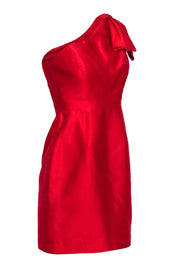 Current Boutique-Shoshanna - Red Silk One-shoulder Dress Sz 2