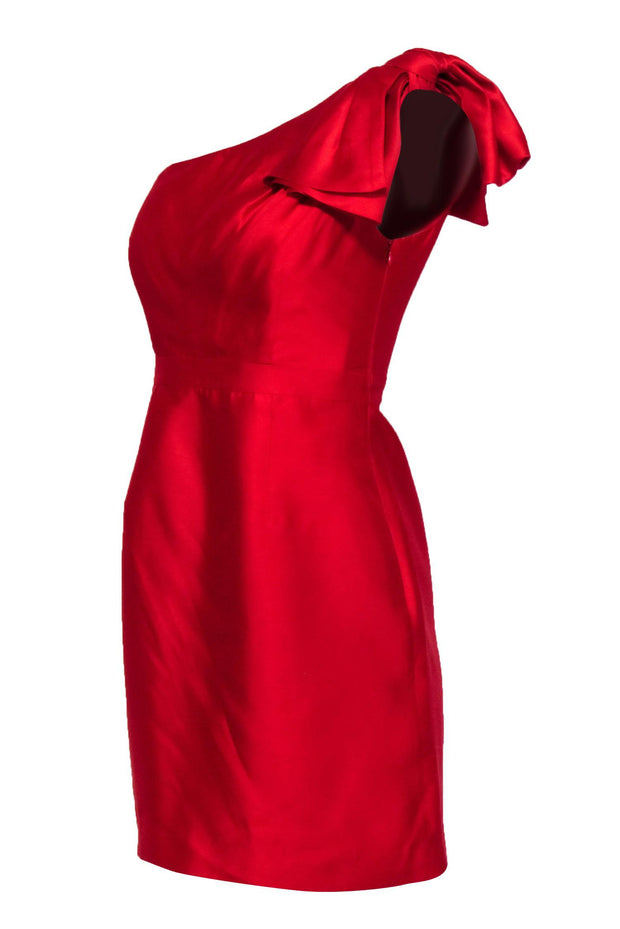 Current Boutique-Shoshanna - Red Silk One-shoulder Dress Sz 2