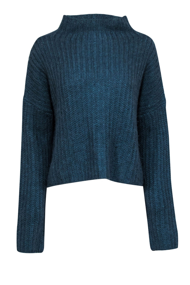 Current Boutique-Simon Miller - Dark Teal Alpaca Blend Mock Neck Sweater Sz 0