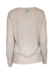 Current Boutique-Sofia Cashmere - Cream Cashmere Crewneck Sweater Sz L