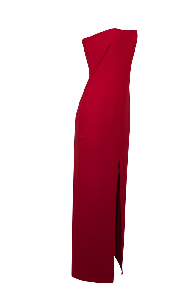 Current Boutique-Solace London - Red Strapless Formal Maxi Dress Sz 8