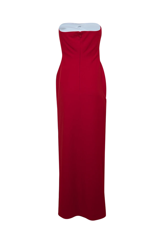 Current Boutique-Solace London - Red Strapless Formal Maxi Dress Sz 8
