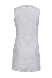 Current Boutique-Sonia Rykiel - White Sleeveless 3D Floral Shift Dress Sz S