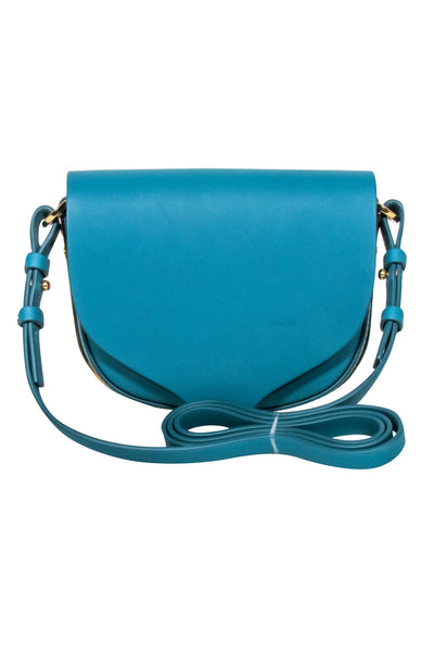 Current Boutique-Sophie Hulme - Teal Leather Mini Crossbody Bag