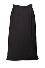 Current Boutique-St. John - Black Knit Maxi Dress w/ Side Slit Sz 10