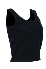 Current Boutique-St. John - Black Knit Tank Top Sz S