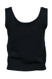 Current Boutique-St. John - Black Knit Tank Top Sz S