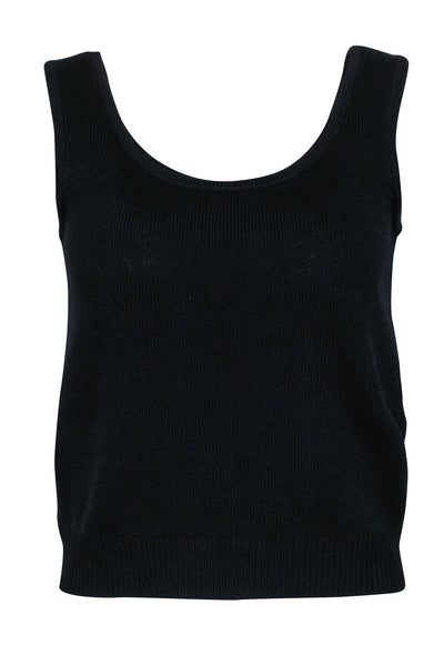 Current Boutique-St. John - Black Knit Tank Top Sz S