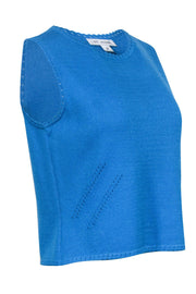 Current Boutique-St. John - Blue Sleeveless Knit Top Sz P