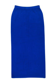 Current Boutique-St. John - Cobalt Blue Knit Maxi Skirt w/ Slit Sz 8