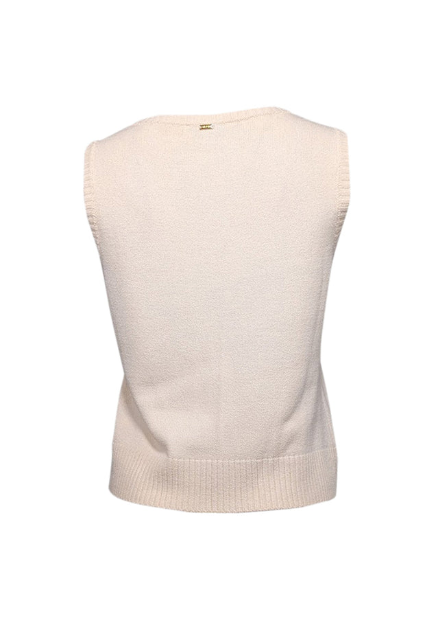 Current Boutique-St. John - Cream Knit Sleeveless Tank Sz S